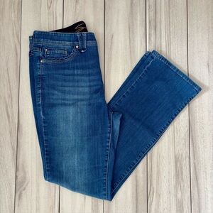 Seven7 Starlette Tummyless Bootcut Jeans 10 High Rise Medium Wash Flare Denim